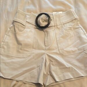 Women's Beige Shorts with Belt